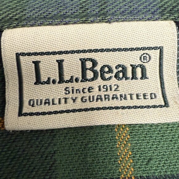 VINTAGE Men's L.L. BEAN Plaid Flannel Pajama Shirt | Size L - Picture 6 of 7